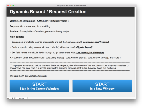 A Framework Product – fmDynamic Records